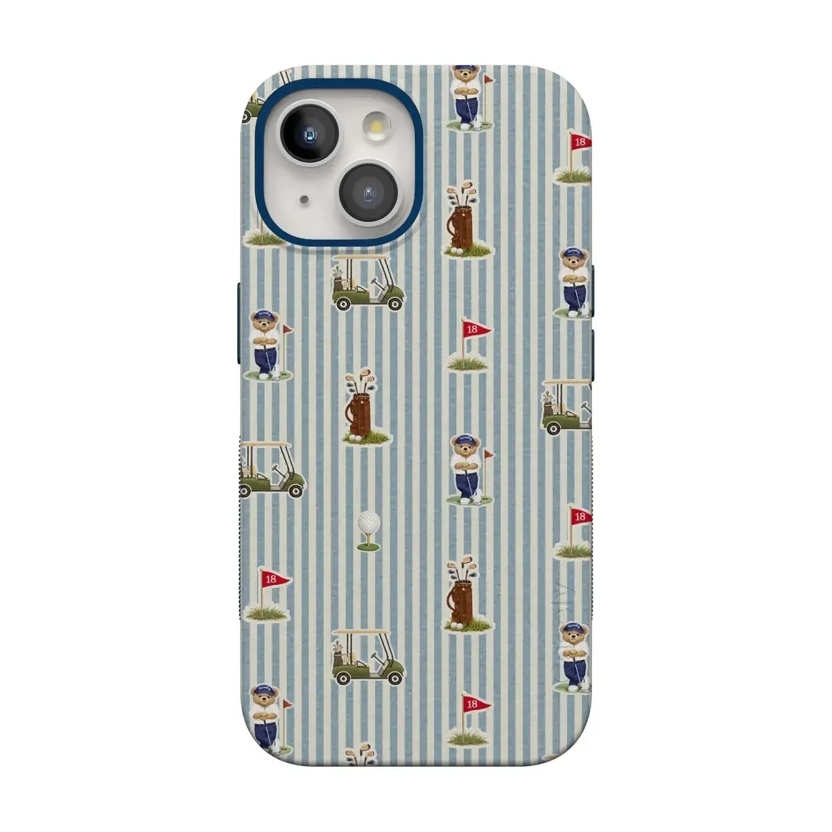 Casely iPhone 15 Case | Clubhouse | The Caddie Print | Bold Protective Design | Compatible with MagSafe