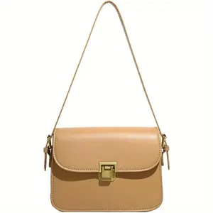 Women's Beige/Tan Purse - Convertible Crossbody/Handbag with Golden-Tone Hardware, flap lock Closure & Organizer Compartments - Bag for Women, Everyday, Travel, Formal Events - Ideal Gift for Birthdays, Christmas, Mother's Day, Ladies Handbags, Versatile