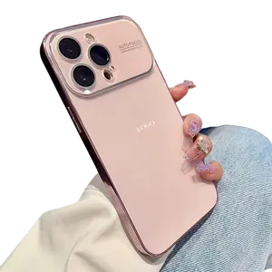 Candy Macaron Series – Skin-Feel Crystal Clear Case for iPhone 17, 16, 15, 14, 13 12 Pro Max – Soft TPU Bumper + Hard PC Back – Full Lens Coverage – Cellphone Shockproof（No Magnetic）