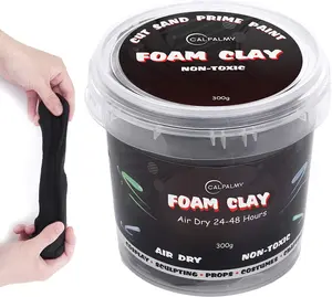 Moldable Cosplay Foam Clay (Black) – High Density and Hiqh Quality for Intrie Designs |   Air Dries to Perfection for Cutting with a Knife or Rotary Tool, Sanding or Shaping