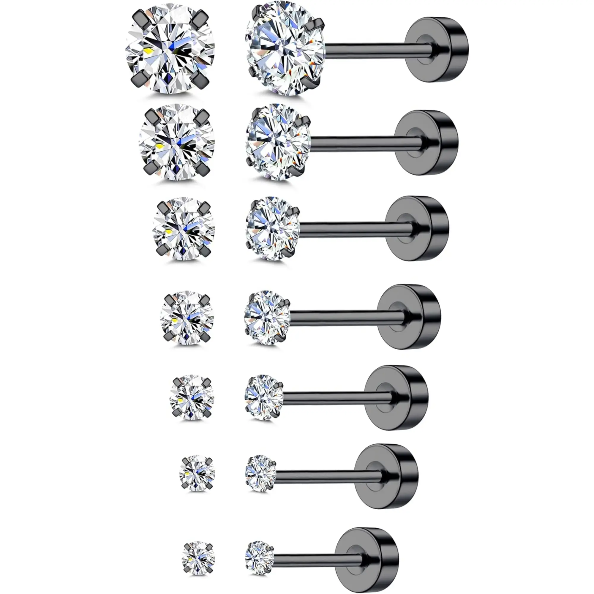 2/3/4/5/6/7/8mm Biack