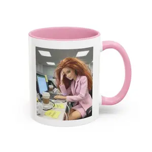 [MADE IN US] Funny Doll Face Mug, Disgusted Meme Coffee Cup, Office Humor Gift, Unhinged Mood Mug for Best Friend, Weird Dollhouse Gift