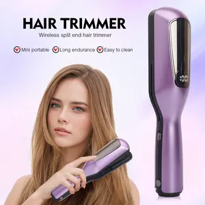 Wireless Rechargeable Typ-C Hair Straightener, Portable Electric Trimmer for Split Ends, New Model with Storage Base, Ideal Gift Choice