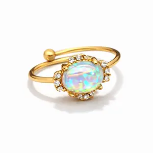 Lucky Opal Adjustable ring