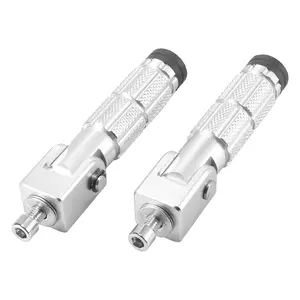 1 Pair 8mm Aluminum Alloy Universal Motorcycle Folding Rearsets Rear Footrest Footpeg Pedal Peg Cycling