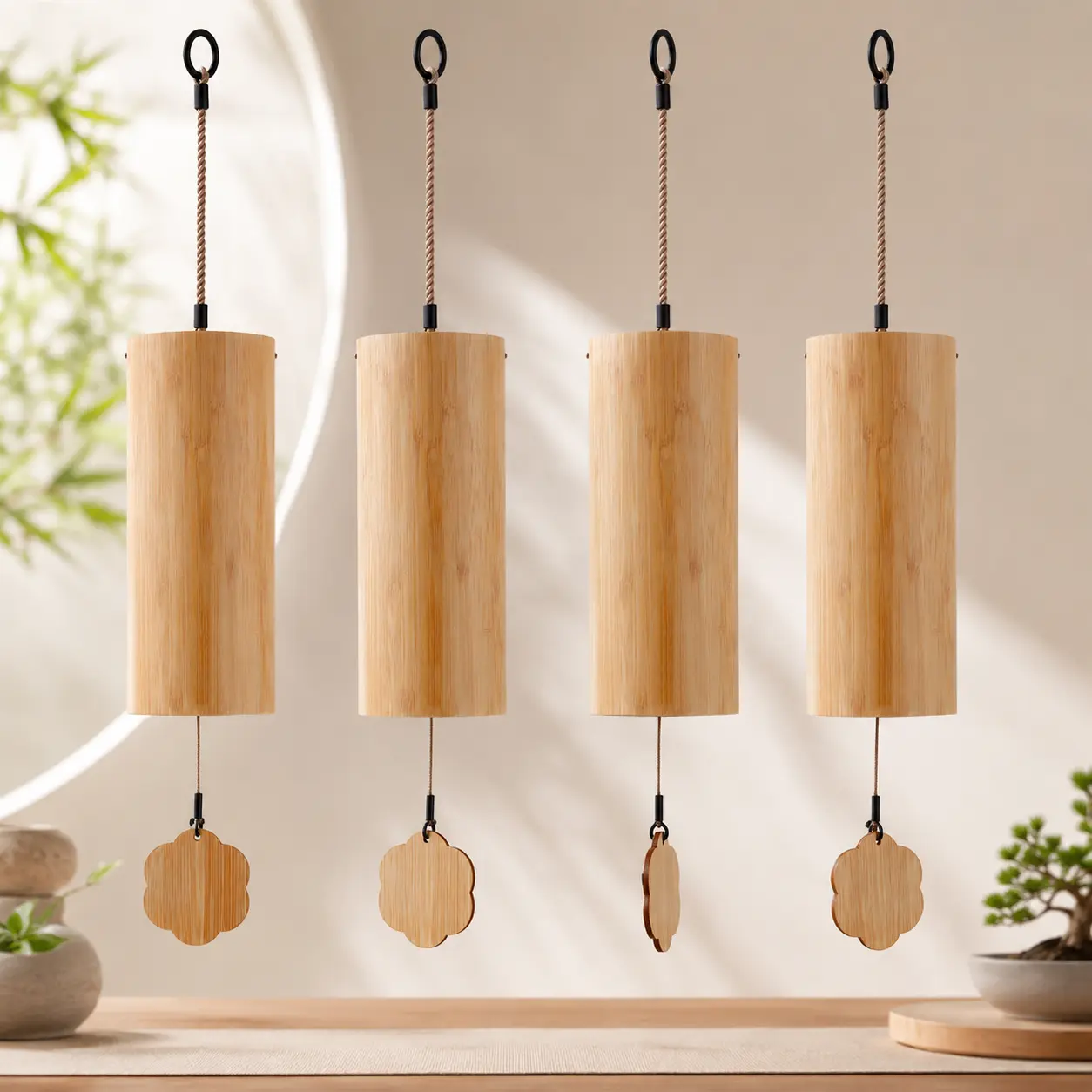 Seasonal Bamboo Wind Chime C Am Dm G Chord Meditation Garden Home Decor
