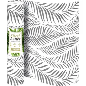 Cabinet Liner Non Adhesive Shelf Liner 12" X 20 Ft,  Drawer Paper Liner for Kitchen Cabinets/Refrigerator/Wire Shelving/Bathroom/Pantry-Heavy Duty, Easy to Trim, Durable(Grey)