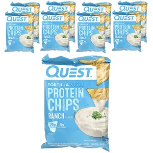 Quest Nutrition Tortilla Style Protein Chips, Ranch, 8 Bags, 1.1 oz (32 g) Each Quest Nutrition Tortilla Style Protein Chips, Ranch, 8 Bags, 1.1 oz (32 g) Each