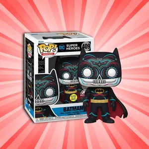 Funko Pop! DC Super Heroes Dia De Los Batman GITD Special Edition #409
