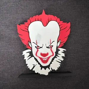 Pennywise Table Display - Red and White Clown Face Design for Display Purposes Only
