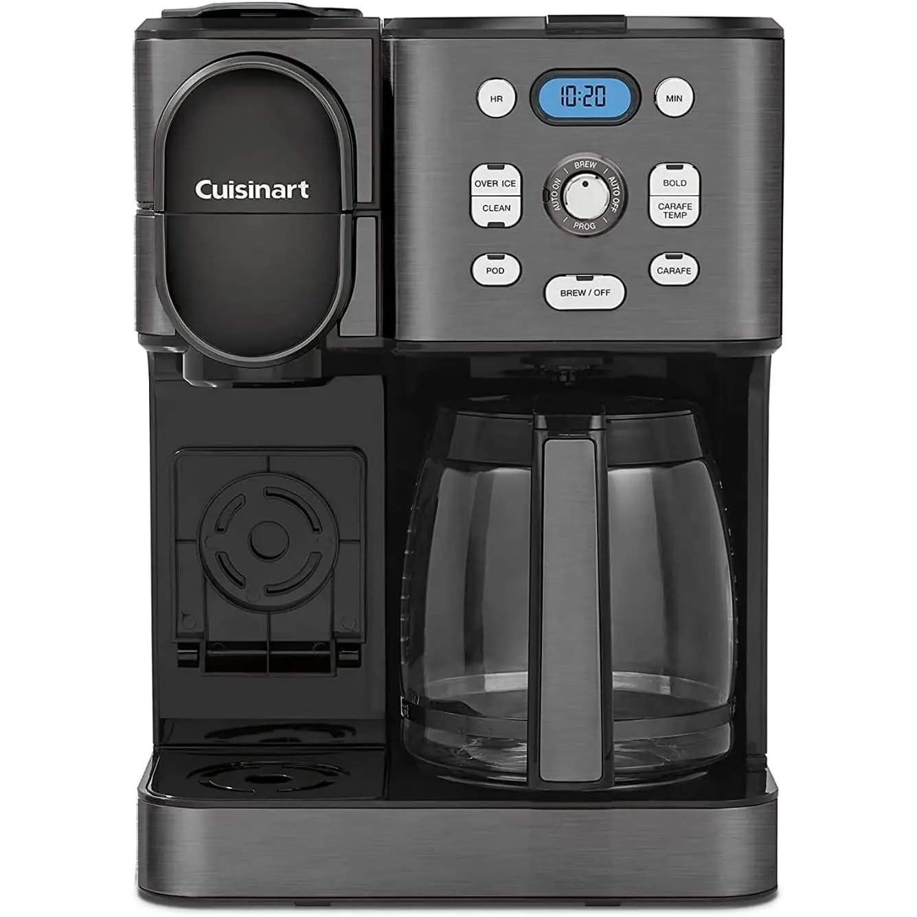 Cuisinart 2-in-1 Coffee Maker and Single Serve Brewer Black Stainless Steel SS-16BKS