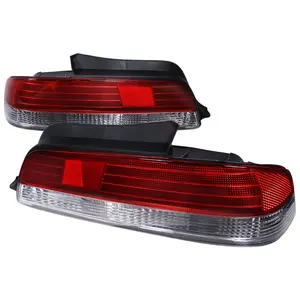 1997-2001 Prelude Tail Lights (Chrome Housing/Red Clear Lens)