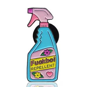 Funny F-boi Repellent Enamel Pin for Clothes Accessories, Collar Clips & Brooches