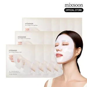 [LIVE Exclusive] mixsoon Bean Collagen Hydrogel Mask Trio (5 Masks × 3) – Deep Hydrating Collagen Jelly Mask for Plump Glass Skin, 1-Month Intensive Skincare