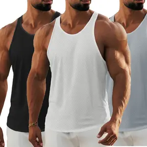 MUSCEL CMDR  Men's 3 Pack Quick Dry Workout TankTop Gym Muscle Tee Fitness BodybuildingSleeveless T Shirt Clothing Springtok Yoga SportsVest Strength Training Vests Bodybuilding Summervibes Athletic Activewear Athletic Techwear