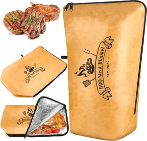 BBQ Blanket for Resting Meat, 21 Inch  Insulated Bag with Wide Mouth for Brisket/Beef/Pork /Turkey,  Grilling Accessories, BBQ Gifts for Men