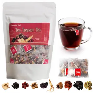 Men's exclusive tea,Kidney Tea Formula, Ginseng Ten Treasures Tea Organic Kidney Cleanse Tea, Traditional Kidney Cleansing Tea for Men,,Natural Herbal Ingredients for Kidney Traditional Beverage Fruit Organic,Six Treasures Tea health detox recipe ginseng