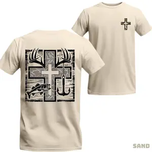 Youth And Adult Cross Camo Hunting And Fishing Shirt, #Southernboy Clothes, Toddler Boy Clothes, Western youth Clothes, Trending Summer, Trending tee, youth clothing, gift for son and daughter, jesus shirt, christian tee, camo shirt