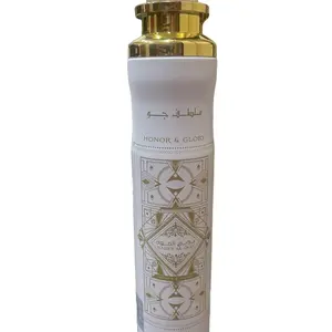 Lattafa Bade'e Al Oud Honor & Glory Air Freshener 10.1 Ounce with Gold Cap & White Body 300 ML Aromatic Blend for Elegance