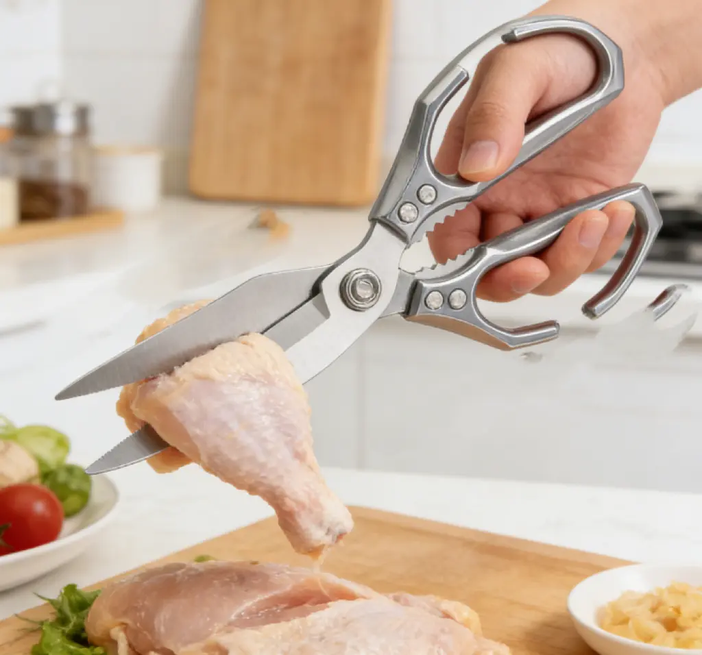 Heavy Duty Bone Scissors - Multipurpose Stainless Steel Blades Kitchen Cutter, 9.8cm Durable Sharp Kitchenware for Home Food Cutting & Other Uses, Home Use