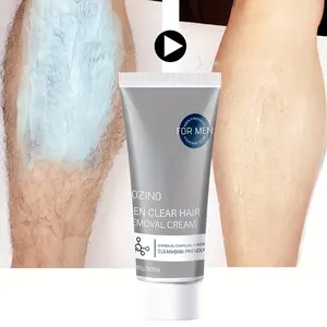 ROZINO Men's Refreshing Hair Removal Cream - Moisturizing & Nourishing Formula for Brighter Smoother Skin - Clean-Skin Friendly Wax Cosmetic