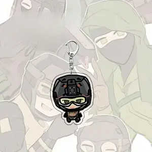 Call of Duty COD Ghost Soap Keegan Game  Acrylic Keychain Peripheral Cartoon Q Version Backpack Decoration Hanging Ornament