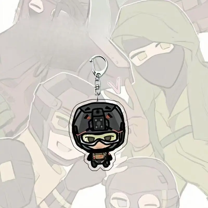 Call of Duty COD Ghost Soap Keegan Game  Acrylic Keychain Peripheral Cartoon Q Version Backpack Decoration Hanging Ornament