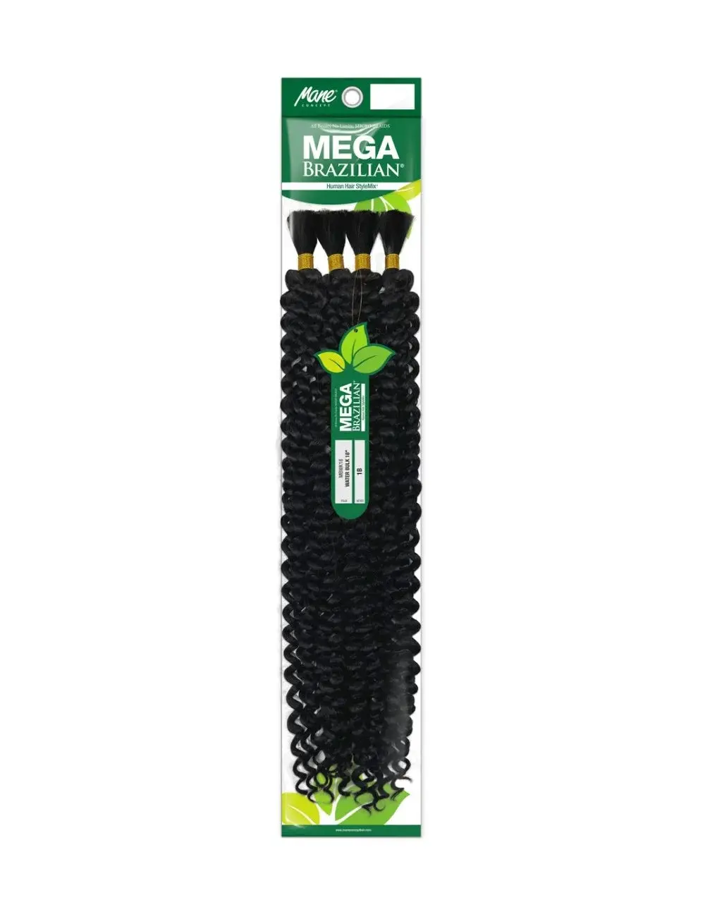 Mega Brazilian Human Hair Blend Micro Braiding Extensions - Casual Water Bulk, 24" (613) Long Natural Deep Wave Hair Braids