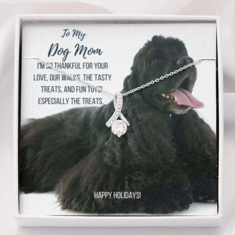 Dog Mom Necklace, Gift Necklace With Message Card “ Black Cocker Spaniel Dog Mom Beauty Necklace, Beautiful Necklace Gifts for Mom - Perfect Mother's Day Jewelry, Thoughtful & Meaningful Gift for Mother