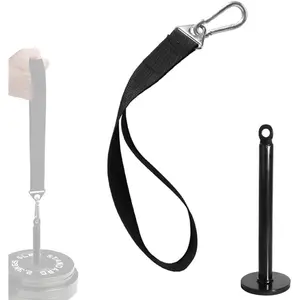Arm Wrestling Training Strap Belt Hand Grip,used for Hand Grip Arm Finger Forearm Exercises, and Free Weight Home Gym Fitness Equipment.Compatible with 1’’& 2’’ Barbell Plates.