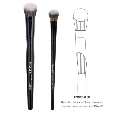 Makeup Brush Set, 2 Counts/set Fingertip Foundation Brush & Fingertip Concealer Brush, Face Makeup Tools, Face Makeup Brushes, Makeup Blending Brush, Gift for Women & Girl, Cosmetic Brush Set, Beauty Brush Set, Brush Combo