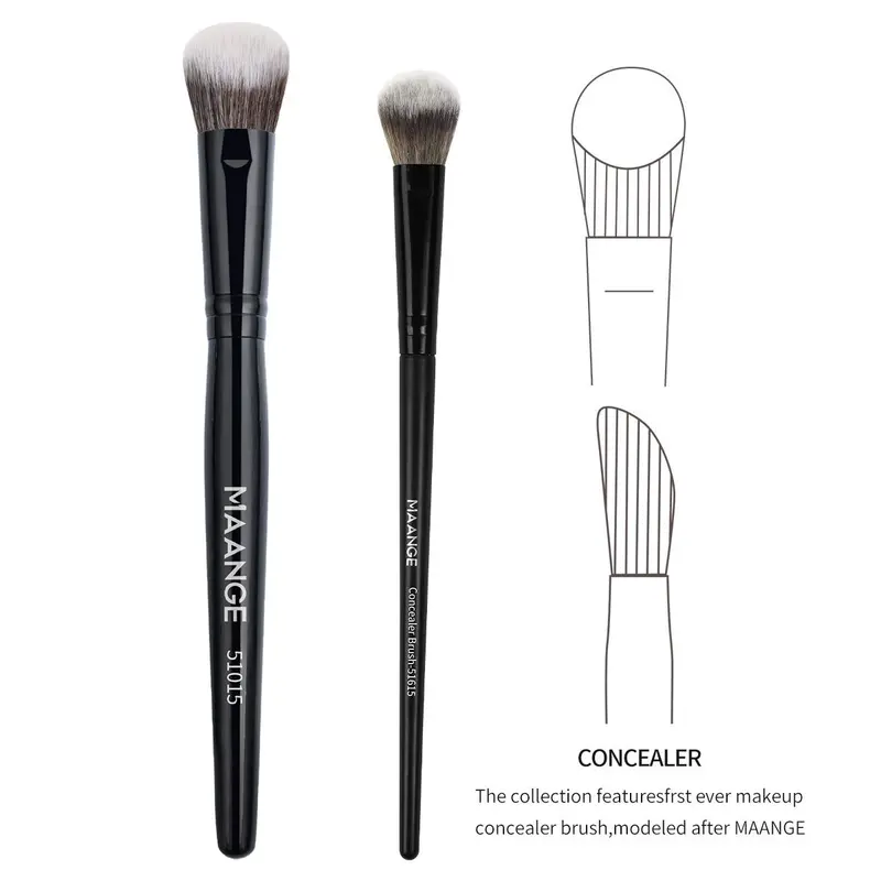 Makeup Brush Set, 2 Counts/set Fingertip Foundation Brush & Fingertip Concealer Brush, Face Makeup Tools, Face Makeup Brushes, Makeup Blending Brush, Gift for Women & Girl, Cosmetic Brush Set, Beauty Brush Set, Brush Combo