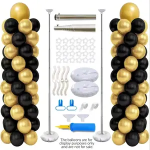 Reusable Height Adjustable Balloon Column Holder Easy Assembly Party Decor Kit for Wedding Birthday Graduation Thanksgiving All Festival Celebration