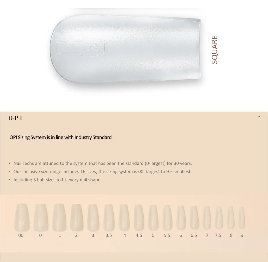 OPI GELevate Soft Gel Extensions Box 640 pcs Square Tip #FCT003