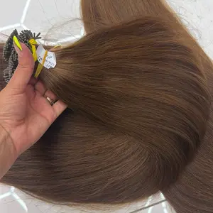 4 Brown Color Hair Extensions - Soft and Smooth Human Hair Tips for Natural Look and Versatile Use