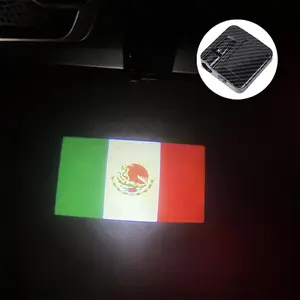 Universal car door welcome lights, Mexican logo car welcome lights are suitable for Toyota, Honda, Nissan, Chevrolet, Ford, GMC, Dodge, non-destructive installation, improve the grade of the car