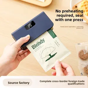 Rechargeable mini sealing machine, suitable for hanging ear coffee bags, portable manual tea bag and snack sealer