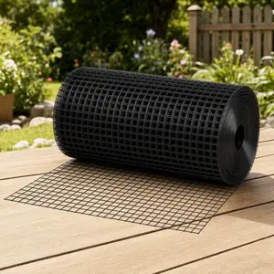 24-Inch x 50-Foot Black Welded Wire Mesh Roll, 1/2-Inch Hardware Cloth, Galvanized Iron Chicken Coop Fencing, Garden Plant Protection Netting, Outdoor Poultry Enclosure, Rabbit and Dog Barrier, Snake and Rat Guard, Soil Sifter Screen