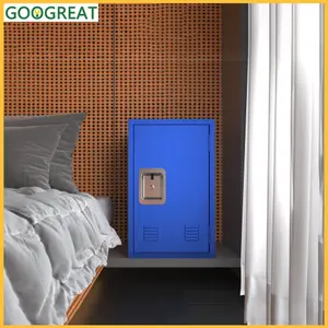[GOOGREAT]Bedside table, storage cabinet, cabinet 24" H Locker Storage Cabinet, Metal Locker Storage Cabinet with 1 Doors, Small Metal Locker,Lockable Storage Cabinet,for Employees,Office,Kids Locker - Assembly Required (Elegant Bule)