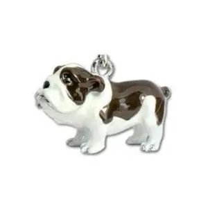 Parisian Pet 'Bulldog' Key Chain - Cute, Fashionable, Durable Black & White Bulldog Key Ring for Dogs, Ideal Gift for Bulldog Enthusiasts