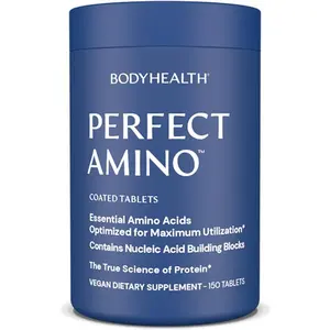 PerfectAmino Essential Amino Acids Tablets with BCAAs for Muscle Recovery, Vegan Pre/Post Workout Protein with Lysine Tryptophan Leucine Methionine
