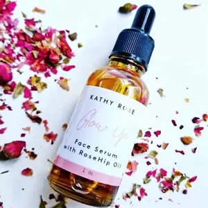 Kathy Rose Glow Up Rosehip Face Serum Natural Hydrating Skin Care with RoseHip Oil 1 oz Hydrate Moisture