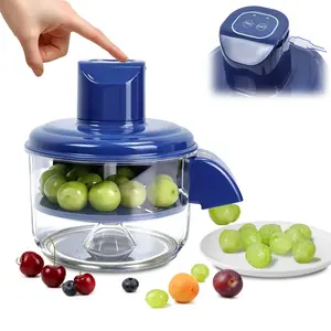 Automatic Electric Peeler, Vegetable Fruit Cutter for Grapes, Garlic, Cherry Tomatoes, Compact Kitchen Tool, Blue Color, Home Use, Easy to Operate