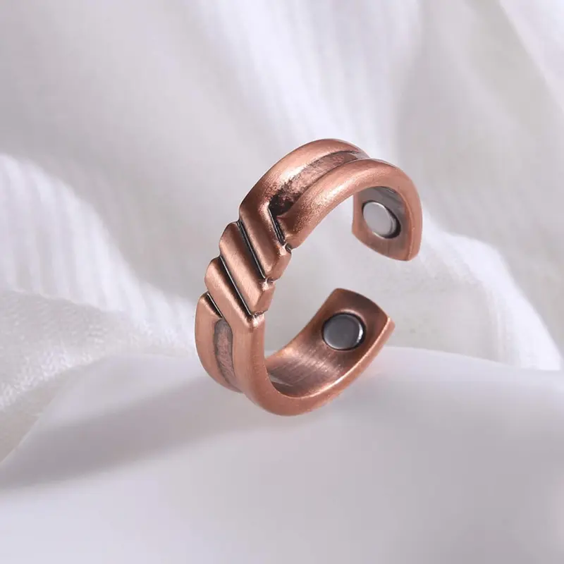 Men's Classic Magnetic Ring, Adjustable Fit, Open Adjustable Rings, 2024 New Style Fashion Accessories, Fashionable Accessory for Party, Daily Clothing Decor, Trendy All-match & Exquisite Jewelry, Classic Design for Birthday Gift, Surprise Ring