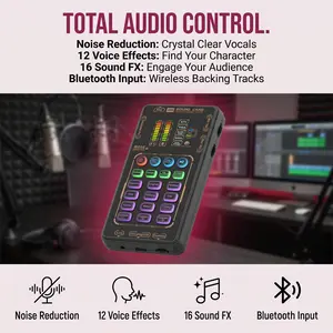 X55 Pro Digital Sound Card Voice Changer Multi-Device Audio for Phone Computer