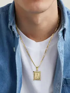 26 Letter Pendant Necklace for Men & Women, Fashion Jewelry for Party, Daily Clothing Decor, Trendy All-match & Exquisite Jewelry for Birthday Gift