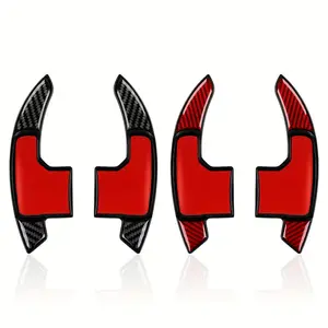 Car Steering Wheel Shift Paddle Carbon Fiber Decal Shifter Trim Cover for Ford Mustang 2015 2016 2017 2018 2019 2020 2021 2022 2023 Accessories