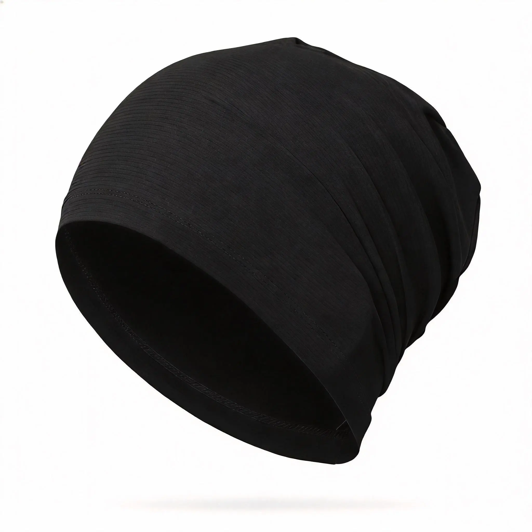 Soft Stretch Jersey Slouchy Beanie Hat Lightweight Thin Breathable Sleep Cap Running Head Wrap Elastic Turban Head Cover for Men Women Daily Sports