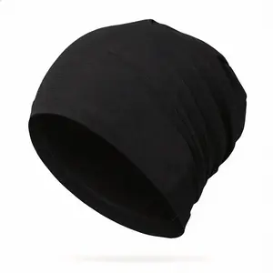 Soft Stretch Jersey Slouchy Beanie Hat Lightweight Thin Breathable Sleep Cap Running Head Wrap Elastic Turban Head Cover for Men Women Daily Sports