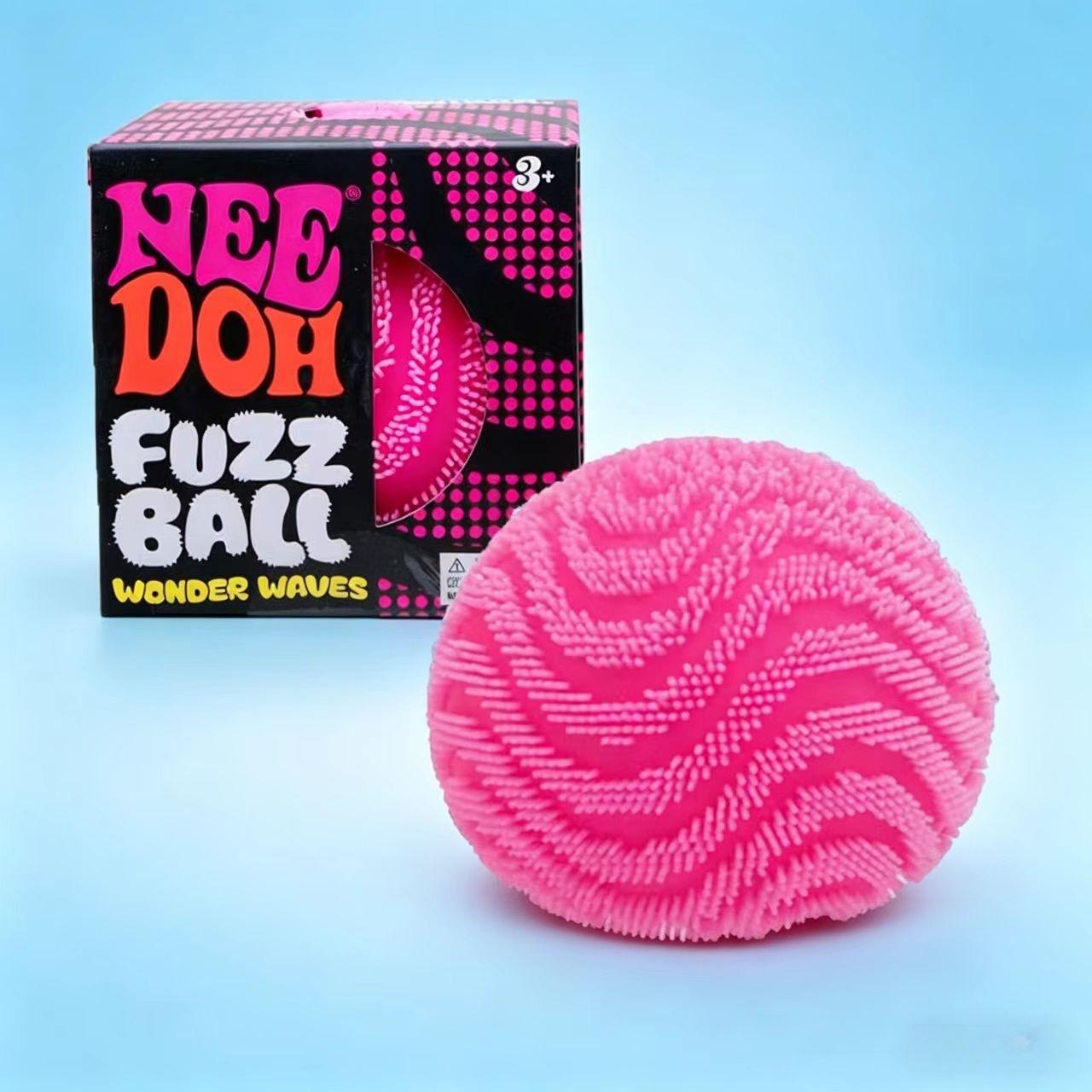 Squeeze Fun Fuzz Ball Wonder Waves Sensory Squeeze Toy – Ultra Soft Velvet Texture & Wavy Design, Relaxation Toy & Ideal Party Gift for All Ages